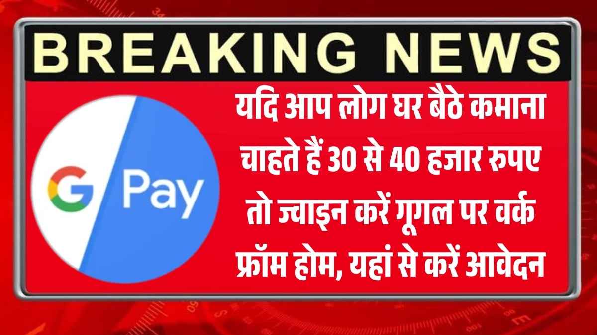 Google Pay Work From Home Job