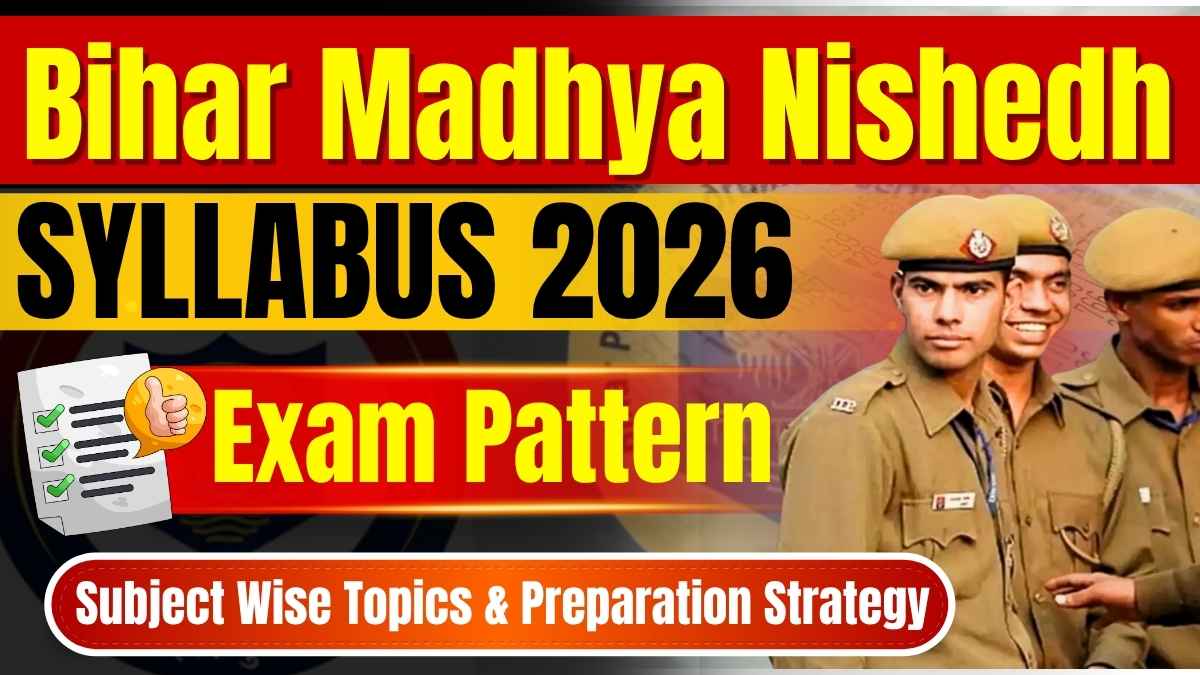 Bihar Madhya Nishedh Syllabus 2026